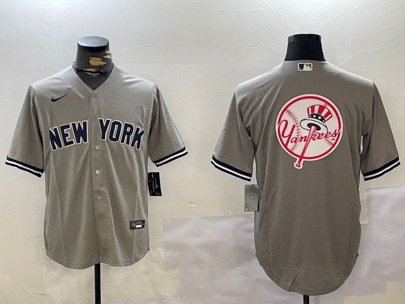 Men New York Yankees Blank Grey Game 2024 Nike MLB Jersey style 10272->new york yankees->MLB Jersey